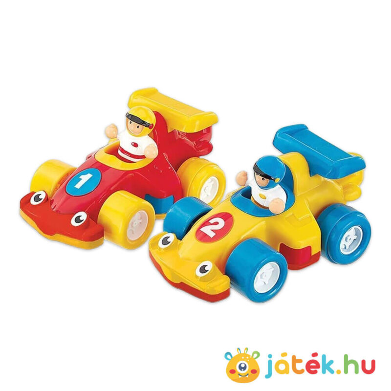 Turbó lendkerekes versenyautók kicsomagolva (2 db) valósághű motorhanggal (Wow Toys)