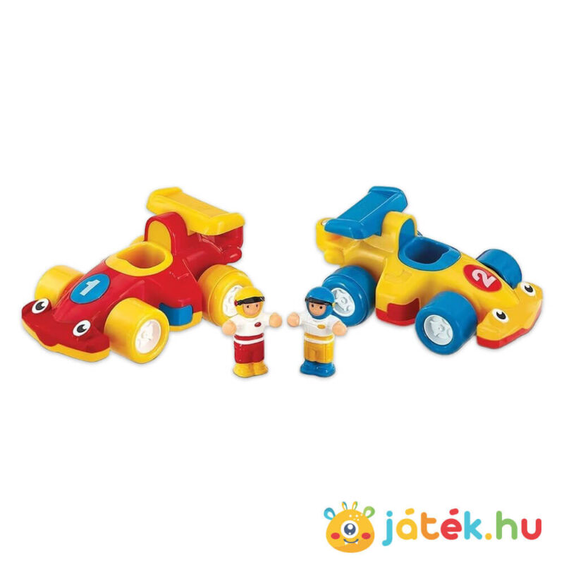 Turbó lendkerekes versenyautók tartalma (2 db) valósághű motorhanggal (Wow Toys)