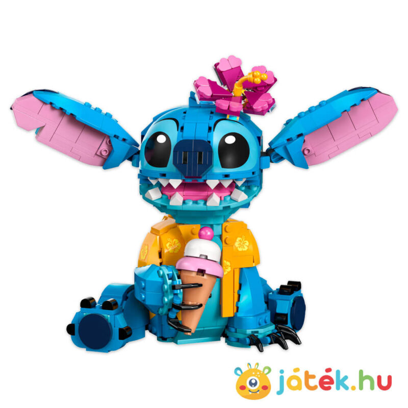 Lilo és Stitch: Stitch Lego, 20 cm-es, 730 darabos elkészítve (Disney Classic 43249)