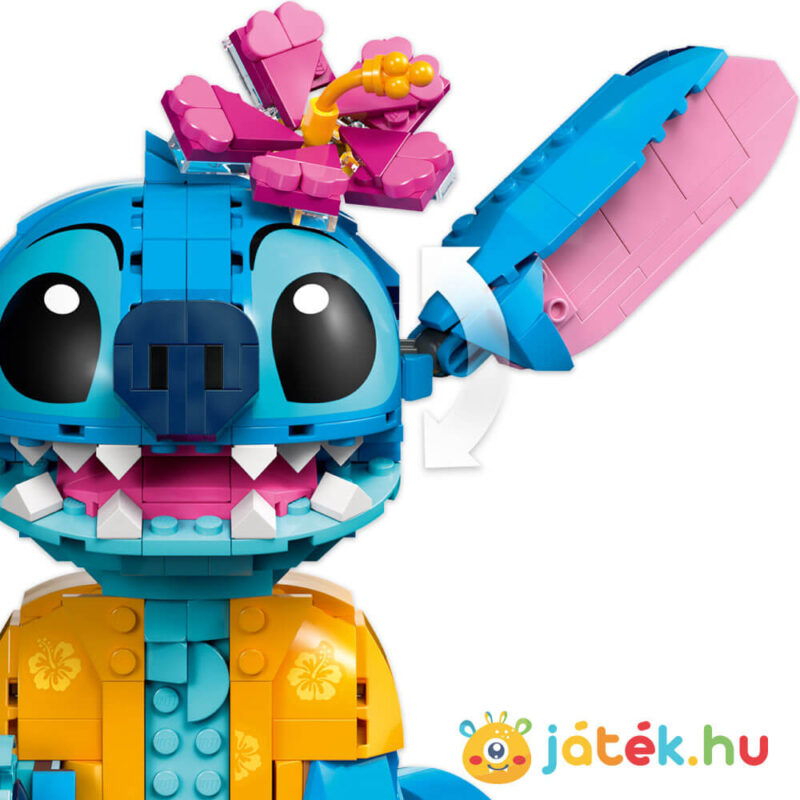 Lilo és Stitch: Stitch Lego, 20 cm-es, 730 darabos forgatható fülei (Disney Classic 43249)