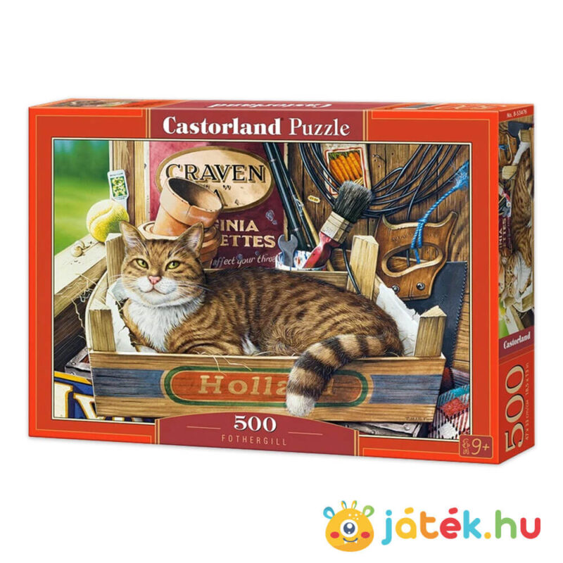 Macska a ládában puzzle, 500 db-os (Castorland, Fothergill, B-53476)