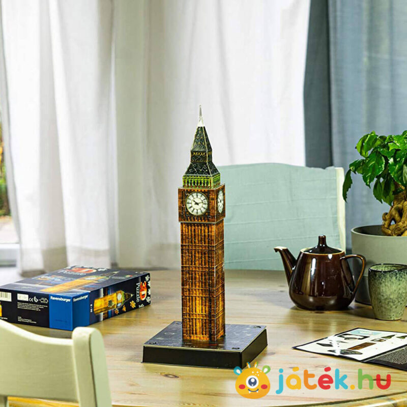 Big Ben, London, 216 db-os 3D puzzle az asztalon (Ravensburger 12554)