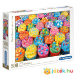 Cupcake puzzle (színes sütik kirakó), 500 db (Clementoni 35057)