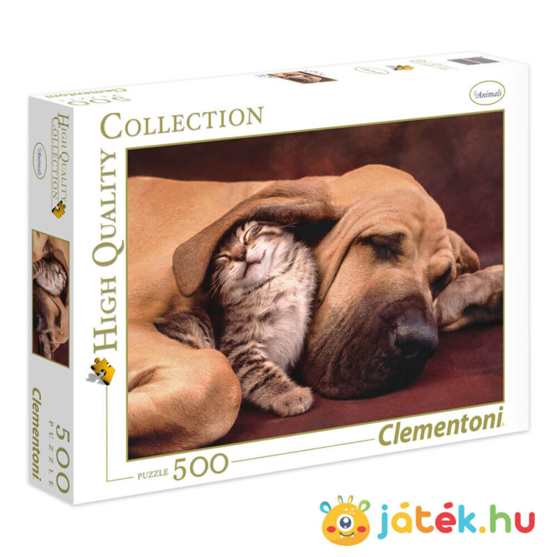 Kutya és cica ölelkezés puzzle, 500 db-os (Clementoni 35020)