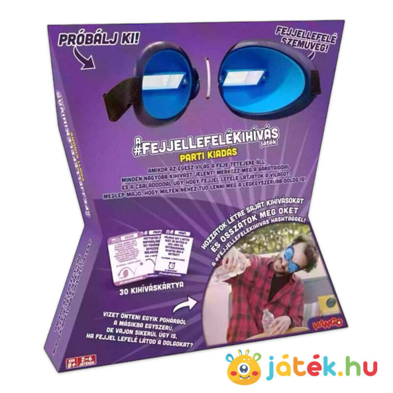 Fejjel lefelé kihívás társasjáték: Party kiadás hátulról