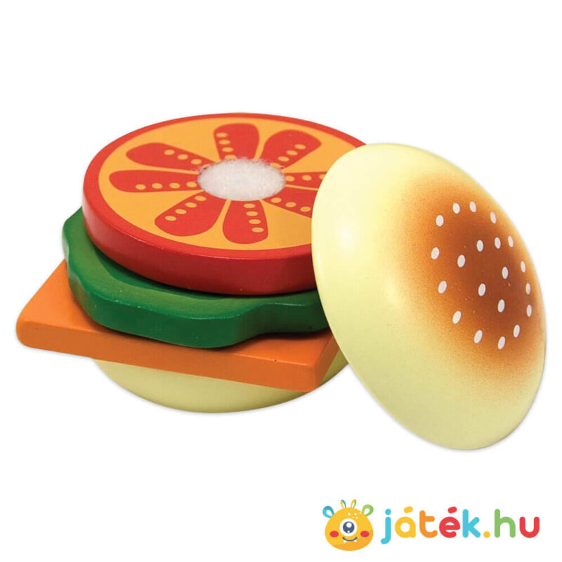 Szerepjáték: Szendvicskészítés, 17 db-os konyhai fajáték elkészítve, szeletelhető hozzávalókkal (Melissa & Doug)