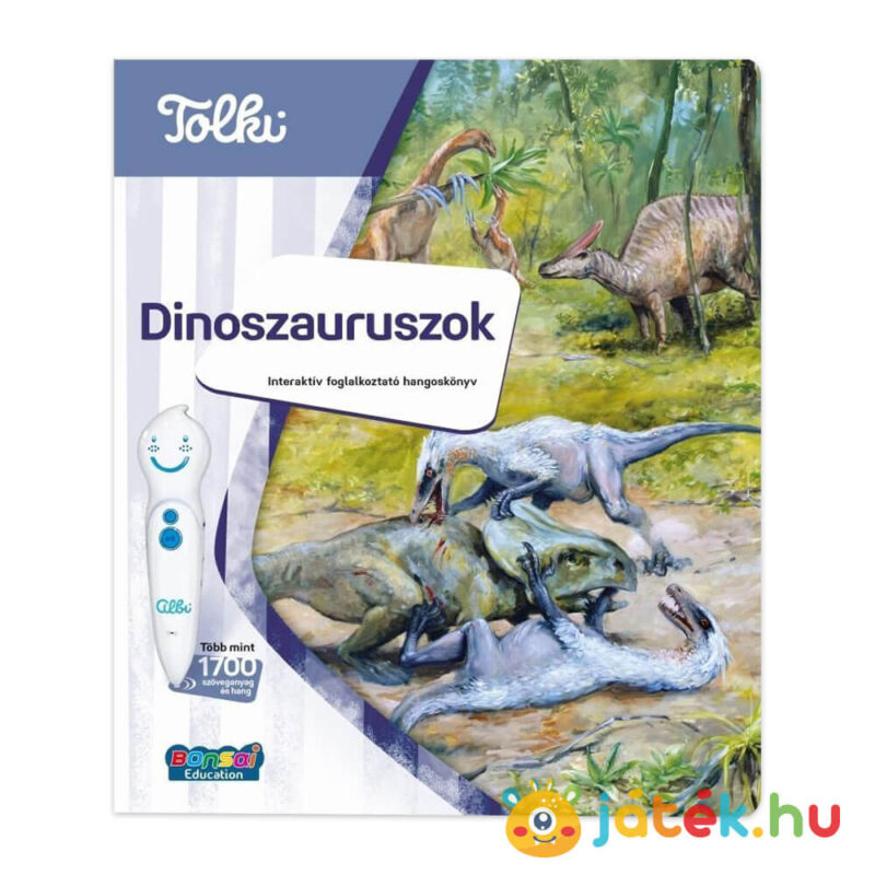 Tolki: Dinoszauruszok, interaktív foglalkoztató könyv előről