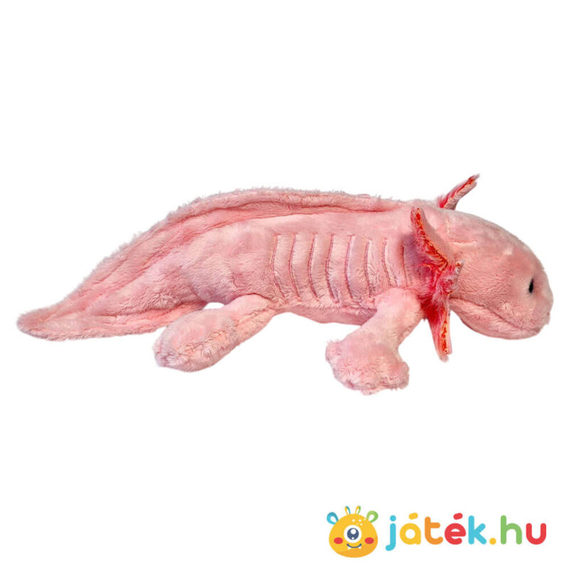 Rózsaszín plüss axolotl oldalról (28 cm)