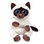 Miso, a csillogó szemű plüss sziámi cica, 17 cm (Ty, Beanie Bellies)
