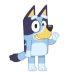 Bluey: Bluey alakú kék színű plüss formapárna, 21x31 cm