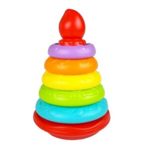 Montessori torta gyűrű piramis építő bébijáték (Winfun)