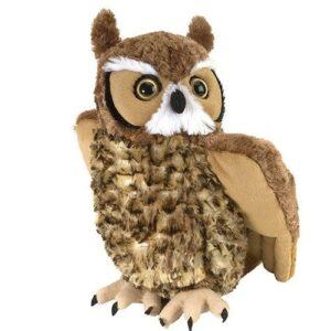 Élethű barna plüss fülesbagoly, 30 cm (Wild Republic)
