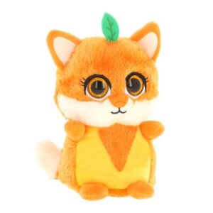Flo, a narancs illatú csillogó szemű plüss róka, 14 cm (Animotsu)