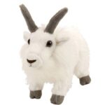 Élethű fehér plüss hegyi kecske, 20 cm (Wild Republic)