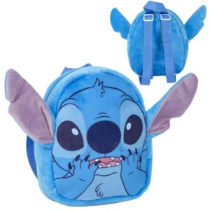 Lilo és Stitch: Stitch alakú kék színű plüss ovis hátizsák, 22 cm
