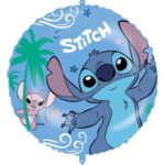 Lilo és Stitch: Stitch és Angel mintás kék fólia lufi, 46 cm