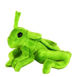 Élethű zöld plüss szöcske, 20 cm