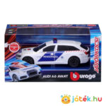 Audi A6 Avant szirénázó magyar rendőrautó, 1:43 (Bburago)