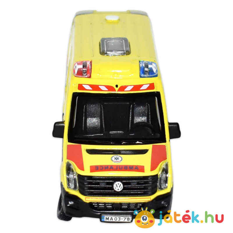 Bburago: Magyar Mentőautó makett esetkocsi, 1:50 (Volkswagen Crafer) előről