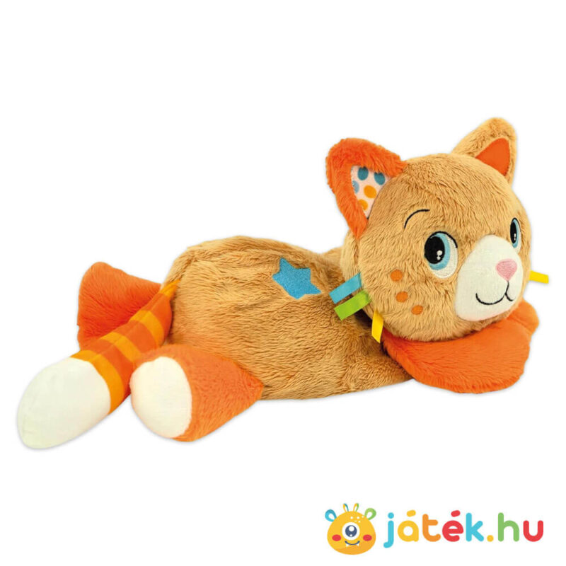 Elalvást segítő doromboló plüss cica kicsomagolva (Baby Clementoni)