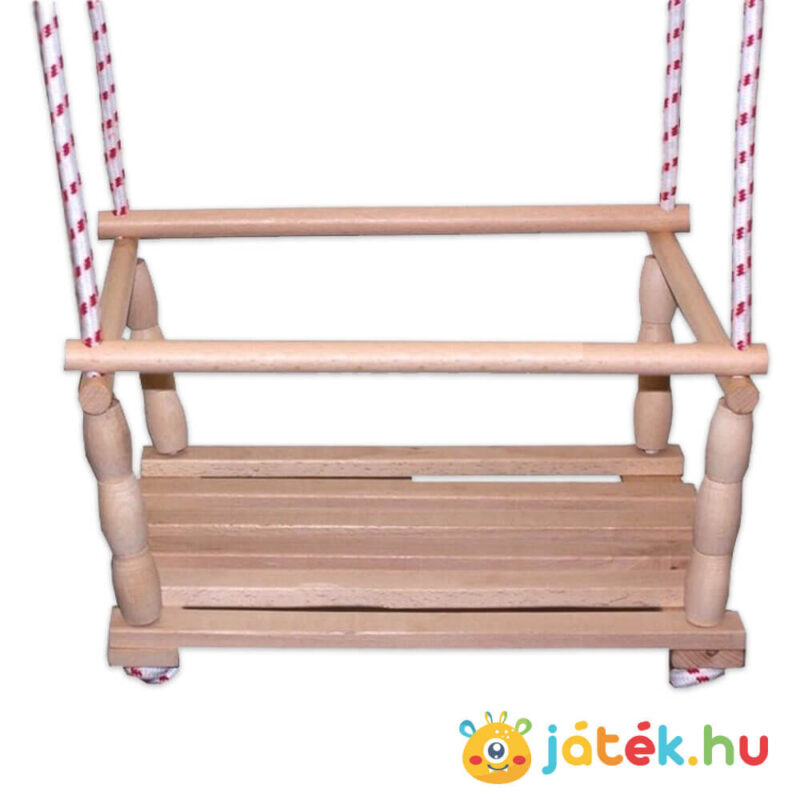 Klasszikus fa natúr, keretes hinta előről (bogyós)