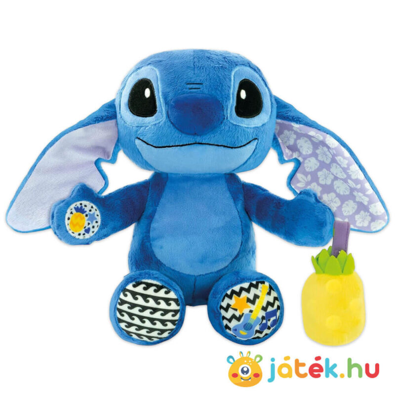 Lilo és Stitch: Interaktív Stitch plüss figura kicsomagolva (Clementoni)