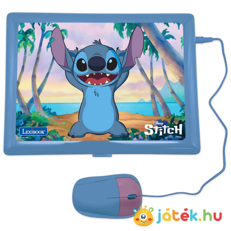 Lilo és Stitch: Stitch mintás Magyar-Angol nyelvű oktató laptop becsukva (Lexibook)