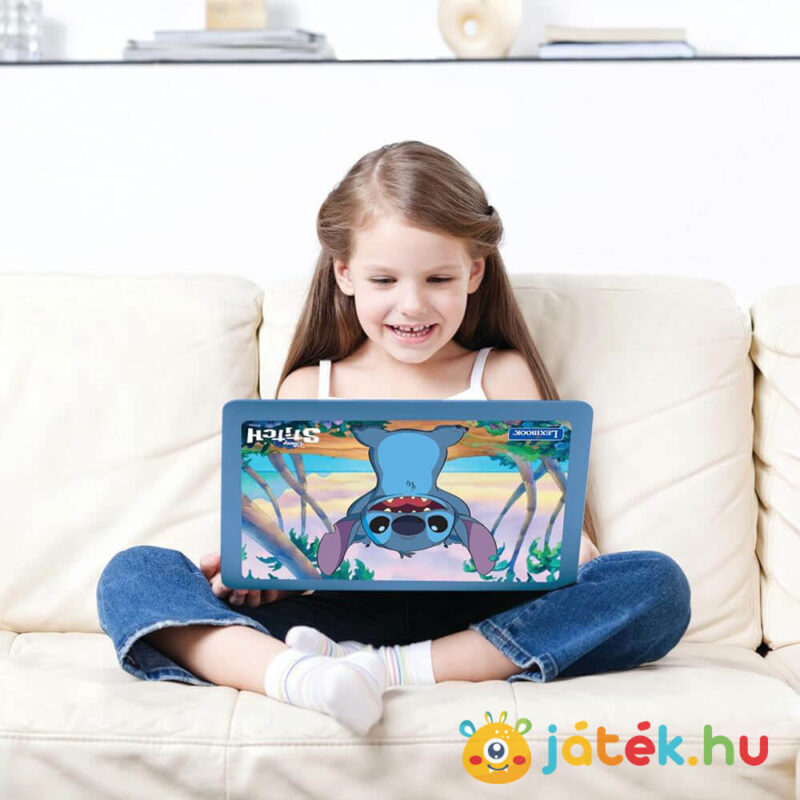Lilo és Stitch: Stitch mintás Magyar-Angol nyelvű oktató laptop lányoknak (Lexibook)
