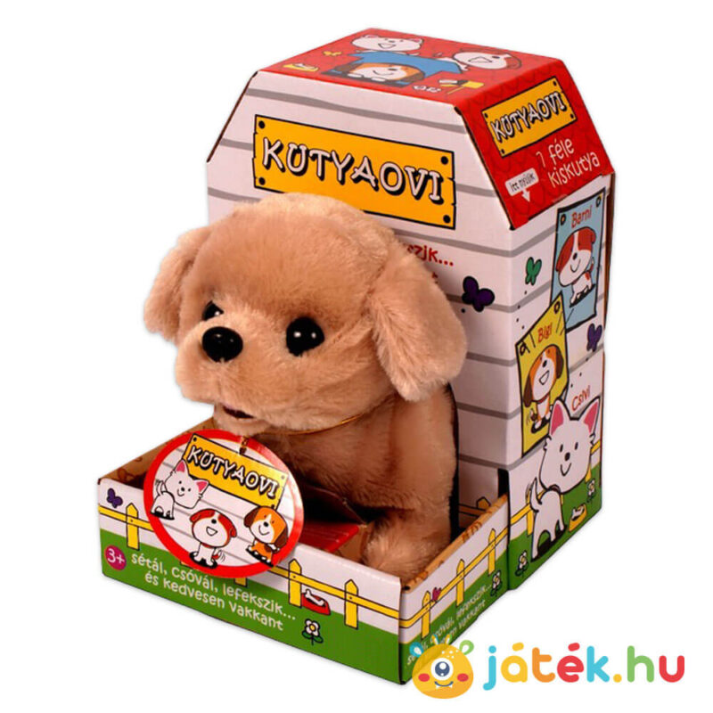 Ralfi, a sétáló, ugató Golden retriever plüss kutyus (20 cm)