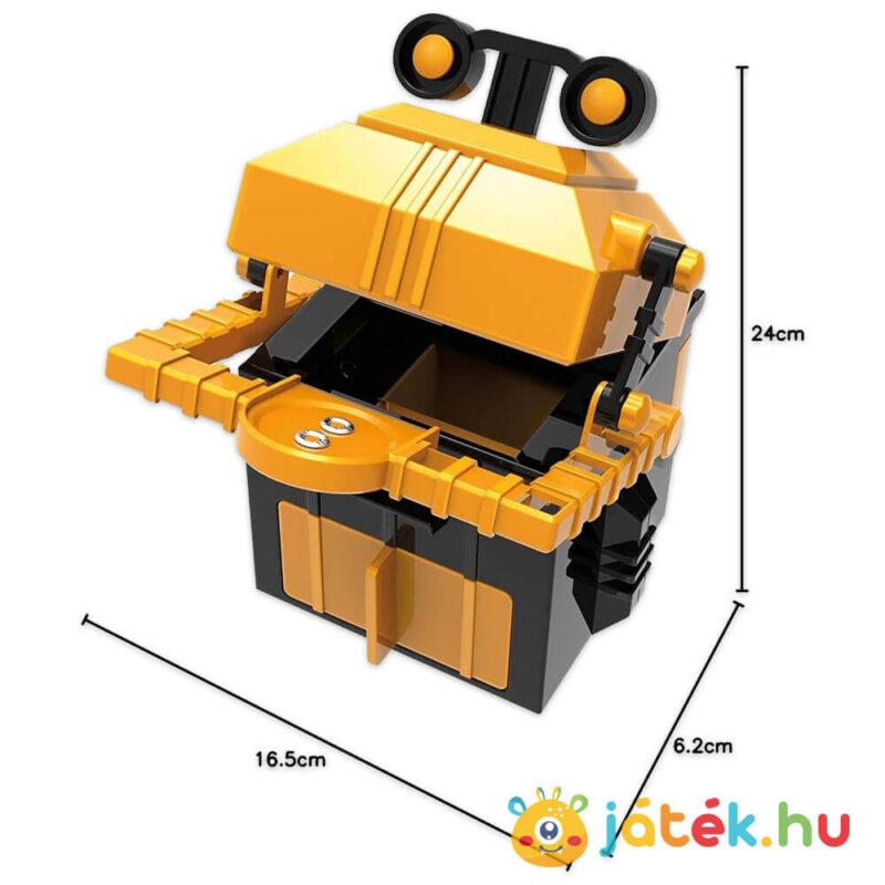 Robot persely építő tudományos játék méretei (4M KidzRobotix)