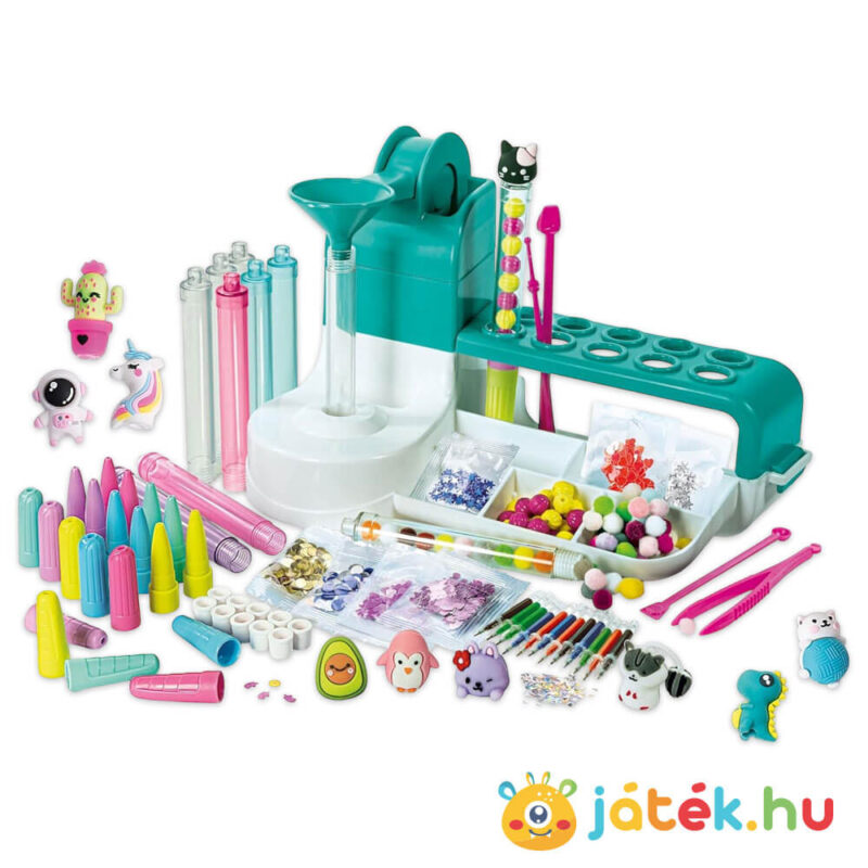 Tollkészítő laboratórium kreatív készlet, tartalma (Clementoni IDEA)