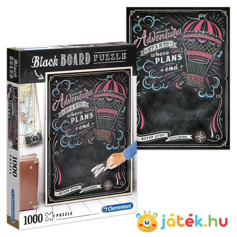 Black Board puzzle képe és doboza: Travel, 1000 db (Clementoni 39478)