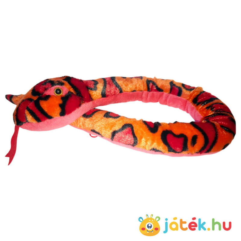 Vörös színű plüss lávakígyó balról (100 cm)