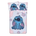 Lilo és Stitch: Minden hangulathoz egy Stitch, mintás kék színű pamut ágyneműhuzat szett (70x90 cm párnahuzat + 140x200 cm paplanhuzat)