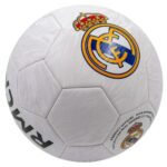 Real Madrid: Metál fehér focilabda Real Madrid logóval, 5-ös méret