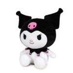 Kuromi: Fekete csuklyás, a klasszikus Kuromi plüssfigura, 16 cm
