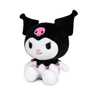 Kuromi: Fekete csuklyás, a klasszikus Kuromi plüssfigura, 16 cm