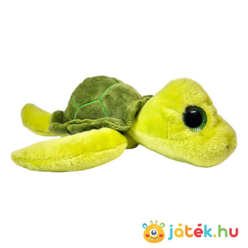 Csillogó szemű plüss teknős, jobbról (26 cm)