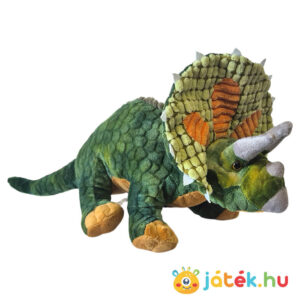 Élethű, átölelhető plüss triceratops dinoszaurusz, 38 cm (Semo)