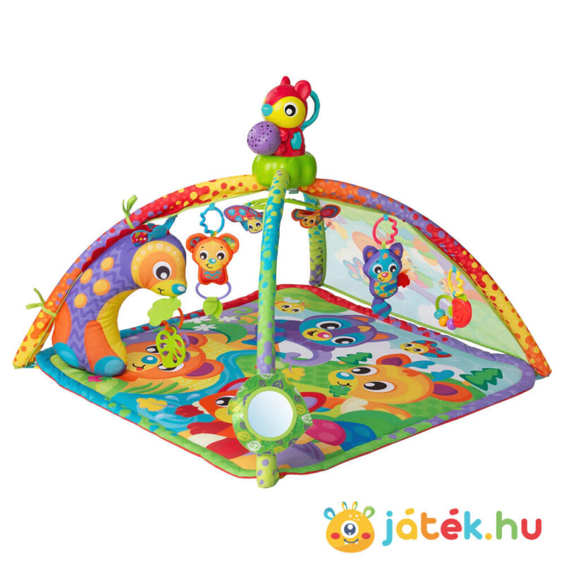 Erdős játszószőnyeg készségfejlesztő bébijáték fénnyel és hanggal megépítve (Playgro)