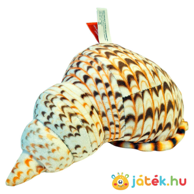 Hangot adó élethű plüss kagyló, hátulról, 20 cm (Wild Republic)
