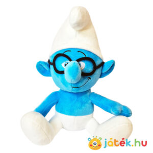 Hupikék törpikék: Okoska, ülő plüss (27 cm)