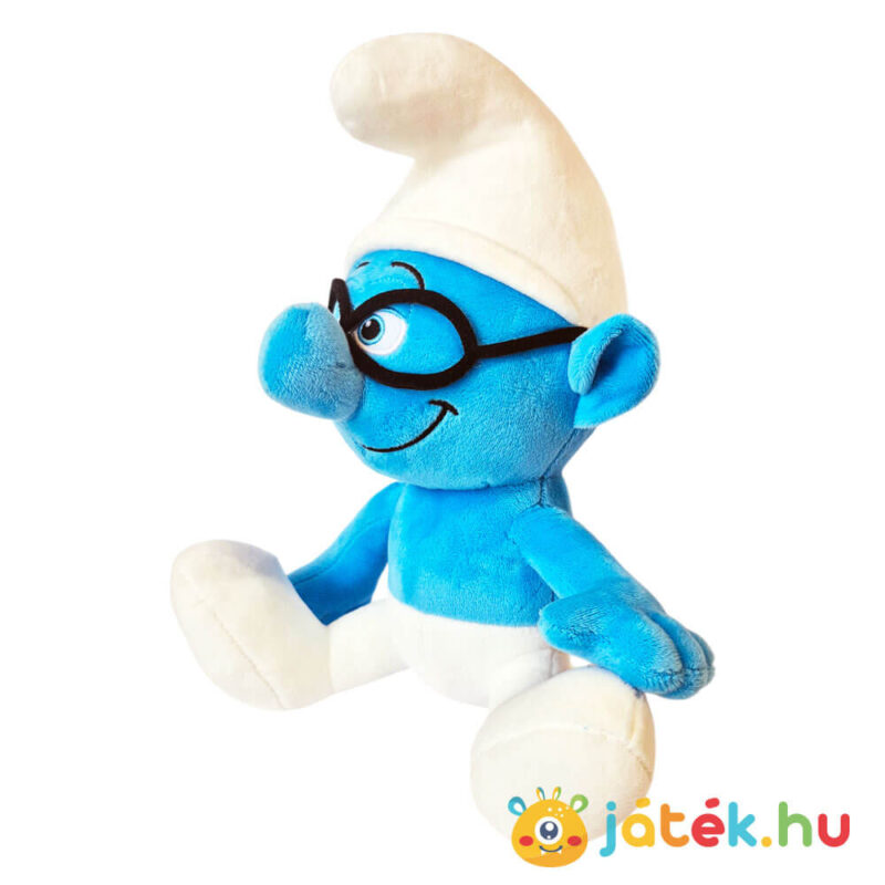 Hupikék törpikék: Okoska, ülő plüss balról, (27 cm)