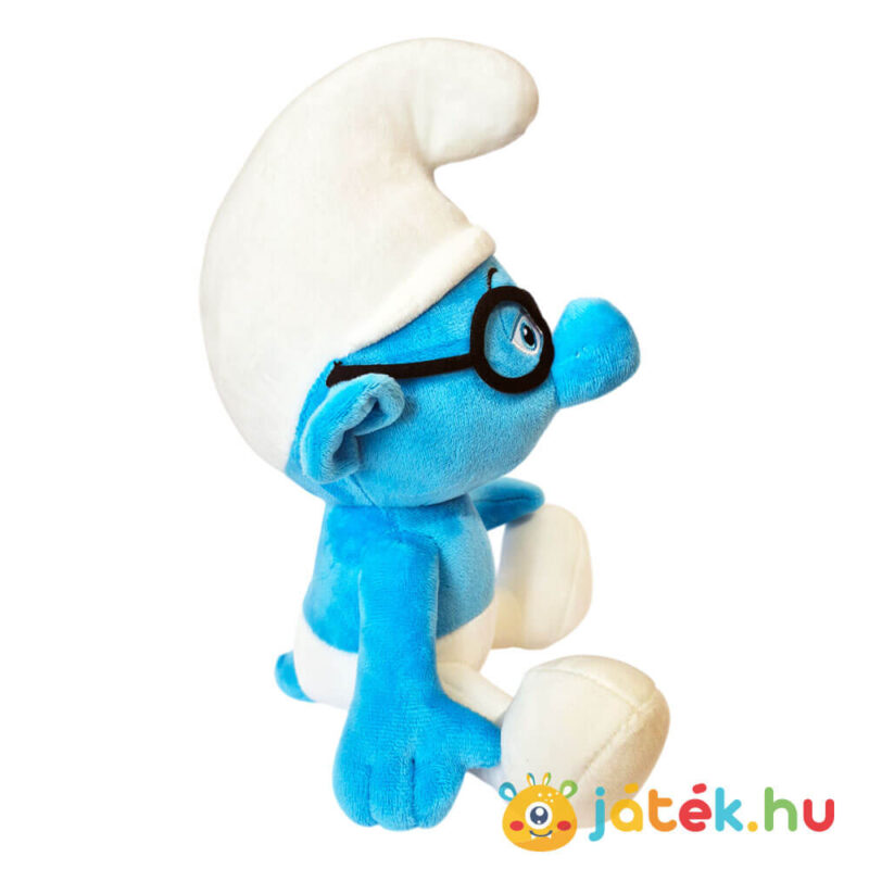 Hupikék törpikék: Okoska, ülő plüss oldalról, (27 cm)