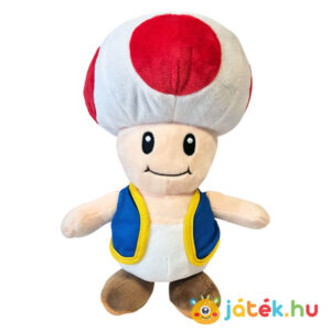 Kék mellényes Toad plüss, 30 cm (Super Mario)