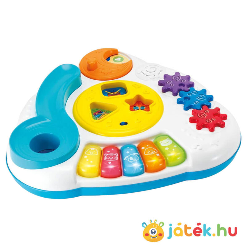 Labdák és formák zenélő készségfejlesztő bébiasztal teteje (Winfun)