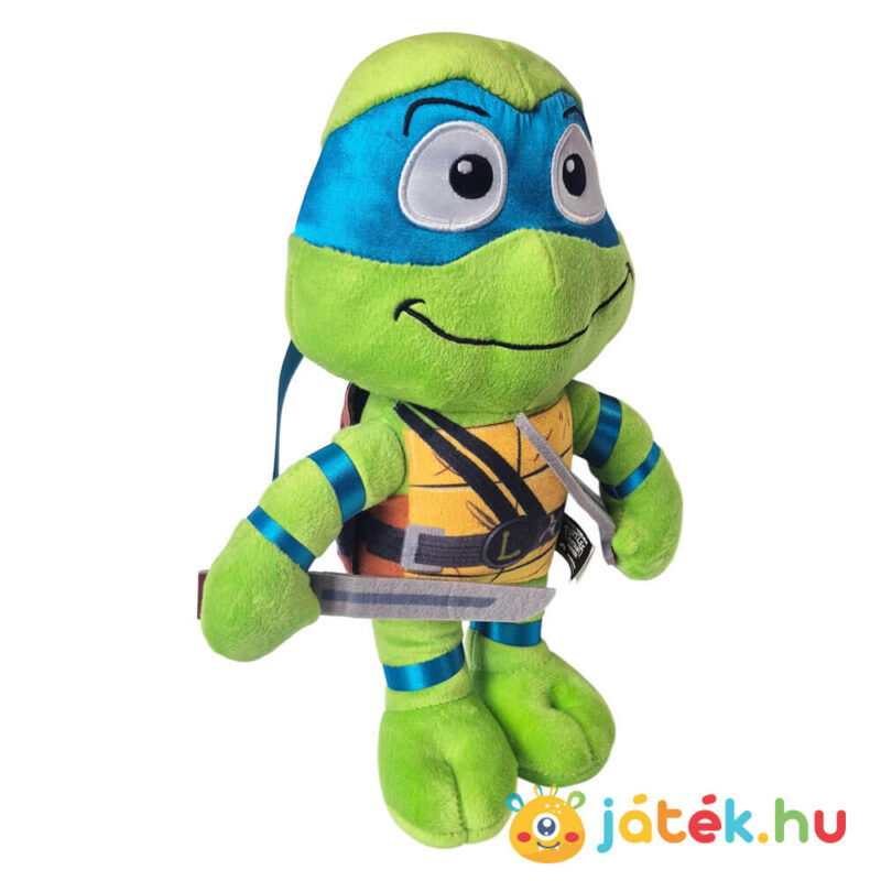 Tini nindzsa teknőcök: Leonardo plüss, kék maszkban, jobbról (30 cm)