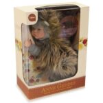 Anne Geddes: Puha testű babafigura, nyitott szemmel, sündisznó ruhában 23, cm