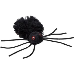Fekete szőrgombóc plüss pókbébi, 13 cm (Nature Planet)