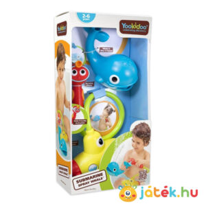 Bálnás, tengeralattjárós zuhanyállomás, készségfejlesztő fürdőjáték (Yookidoo)